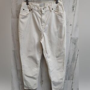 Vintage Arizona High Waisted Off White Jeans Women's 13S (27W) USA